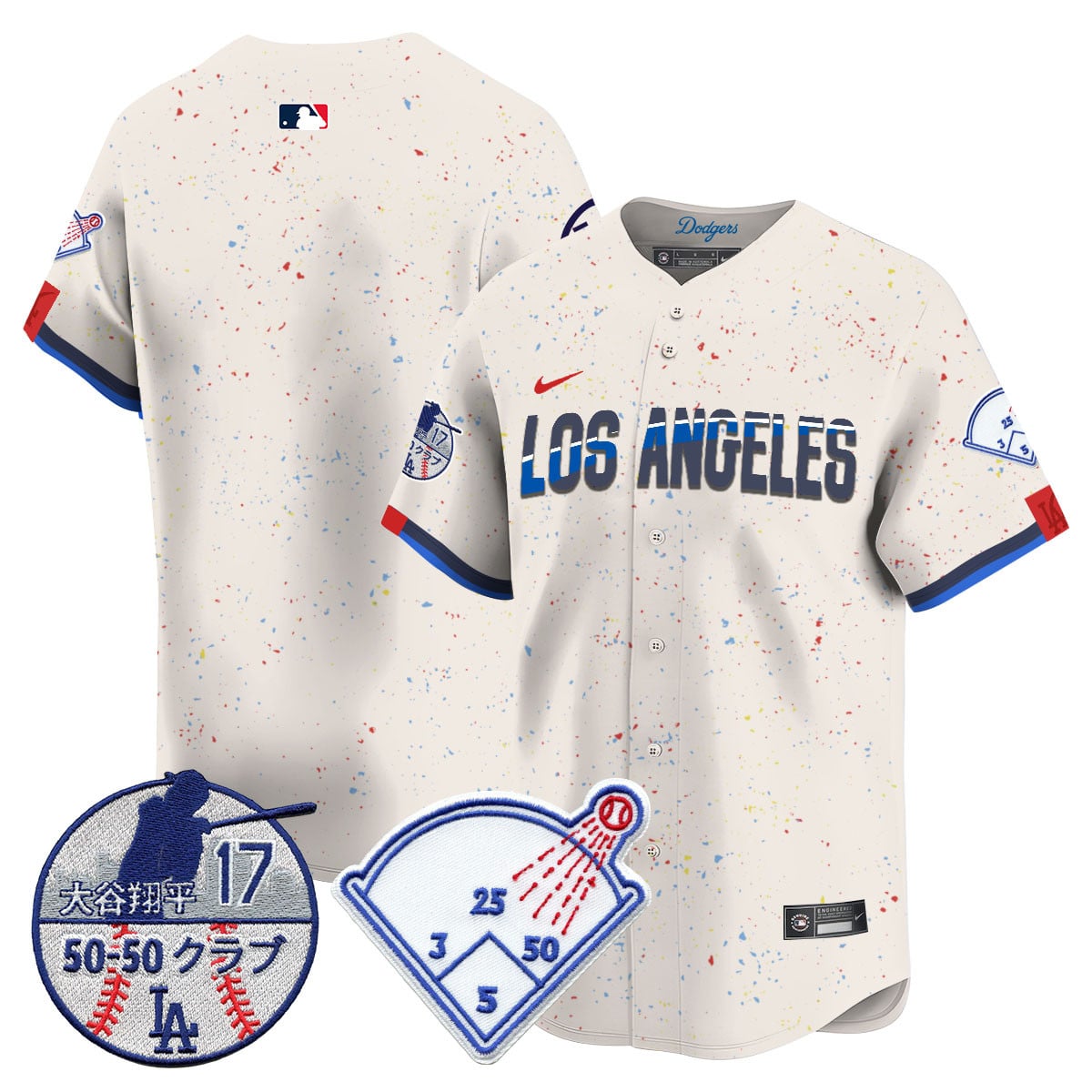 Men's Los Angeles Dodgers Vapor Limited Jersey - Shohei Ohtani Patch - All Stitched