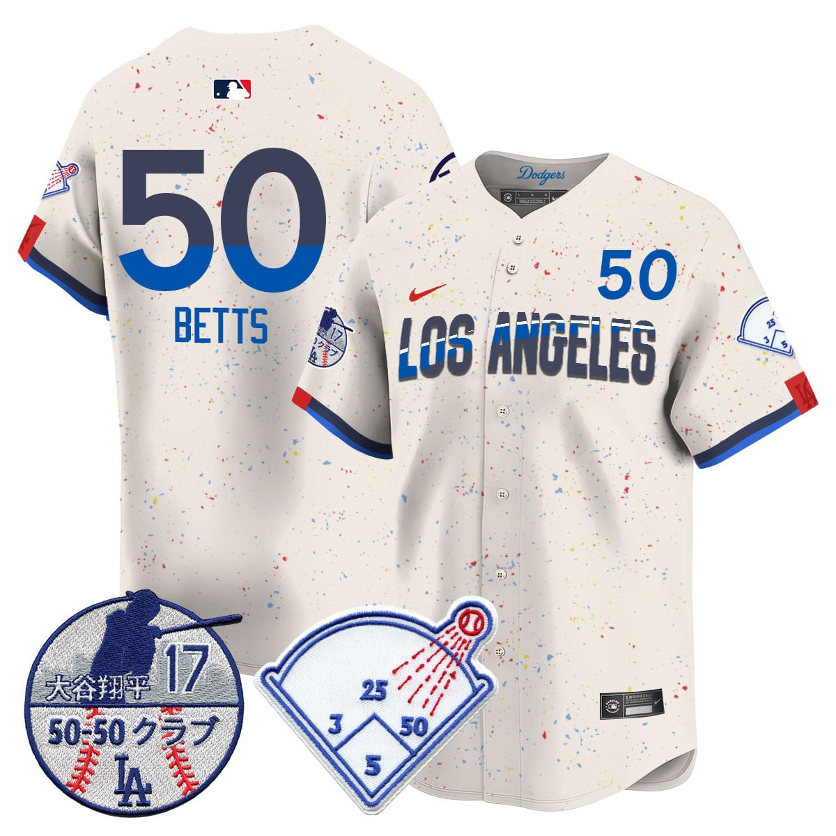 Men's Los Angeles Dodgers Vapor Limited Jersey - Shohei Ohtani Patch - All Stitched