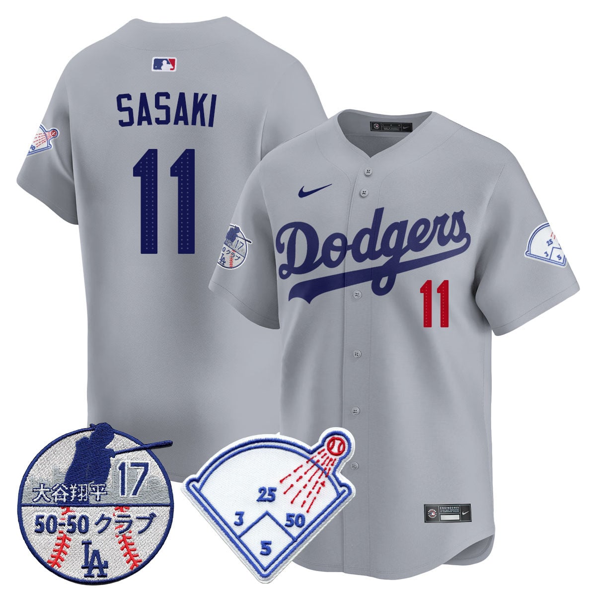 Men's Los Angeles Dodgers Vapor Limited Jersey - Shohei Ohtani Patch - All Stitched