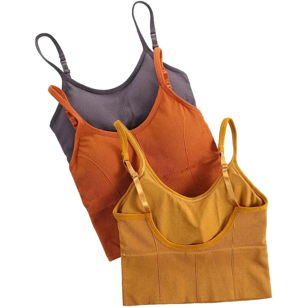 Women Comfort  Bra Seamless Wirefree Padded Bralettes Longline Sports Bras